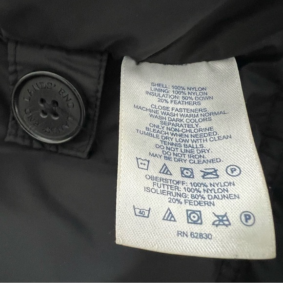 Mens Lands End Down jacket Large, superior quality, great preowned condition - Picture 5 of 11